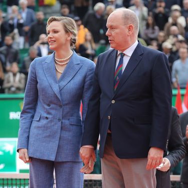 Princeza Charlene u plavom odijelu na teniskom turniru iz Masters 1000 serije u Monte Carlu - 8