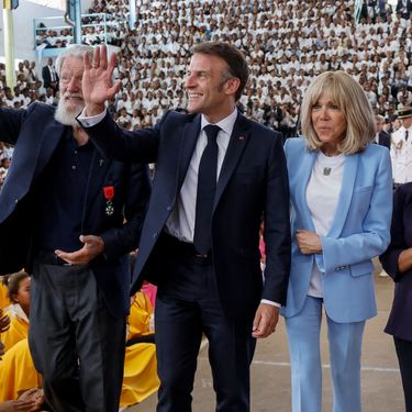 Pedro Opeka, Emmanuel Macron i Brigitte Macron