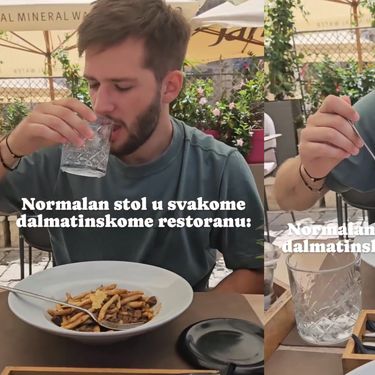 Stol u dalmatinskom restoranu