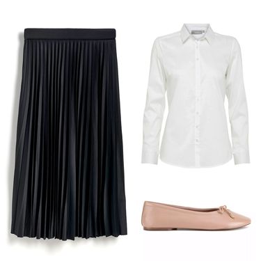 Plisirana suknja u kombinaciji složenoj metodom 3-3-3