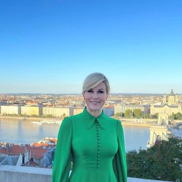 Kolinda Grabar-Kitarović u zelenoj haljini brenda LK Bennett