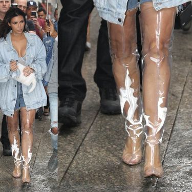 Zamagljivanje cipela još je izraženije u prozirnim čizmama što je pokazala i Kim Kardashian