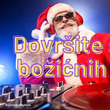 Djed Božićnjak u ulozi DJ-a kako pušta glazbu uz naslov kviza