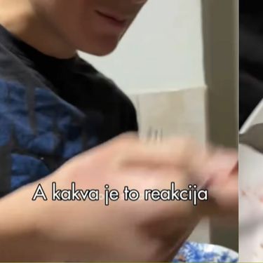 Brat usred probavanja sestrinog kolača