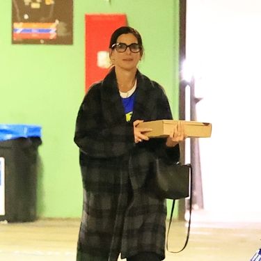 Sandra Bullock u oksfordicama i kariranom kaputu - 2