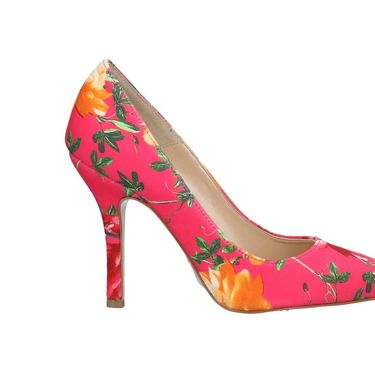 Cipele na visoku potpeticu s cvjetnim dezenom - 5