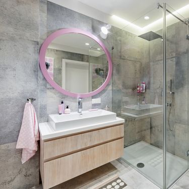 Veliko okruglo ogledalo u kupaonici - 8