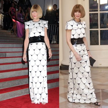 Anna Wintour u Chanel coutureu 2009. na Met Gali i 2012. u Bijeloj kući