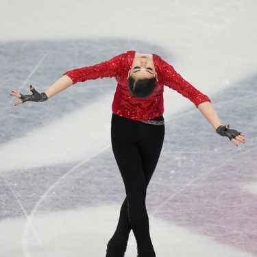 Adeliia Petrosian u kratkom programu na Zimskim olimpijskim igrama