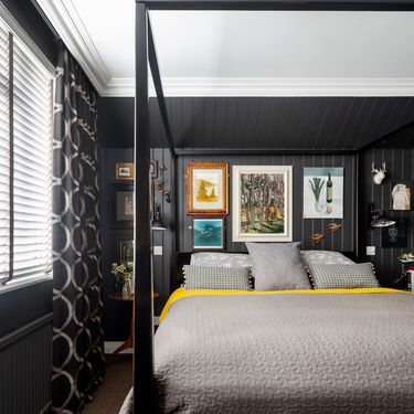 Crna boja u uređenju spavaće sobe - 1