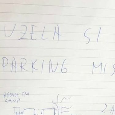 Poruka na automobilu