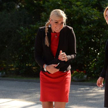 Janica Kostelić na svečanom prijemu povodom Dana državnosti 2015.