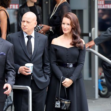 Kristin Davis i Evan Handler na setu