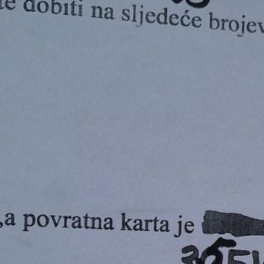 Natpis na autobusnoj stanici