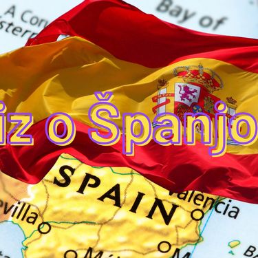 Španjolska zastava i karta Španjolske