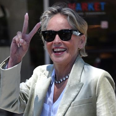 Sharon Stone u ležernom odijelu i cipelama na debelu petu - 1