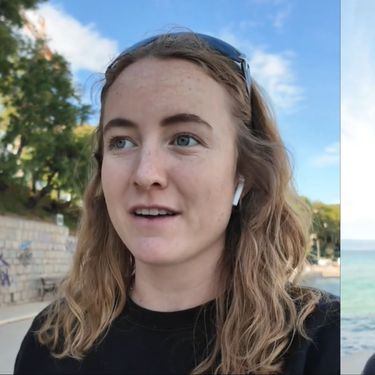 Amerikanka Madeleine Montgomery u Splitu kako komentira plaže