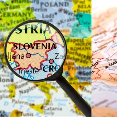 Karta Hrvatske i Slovenije