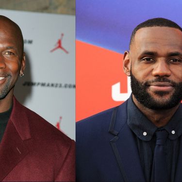 NBA košarkaši i legende Michael Jordan i LeBron James