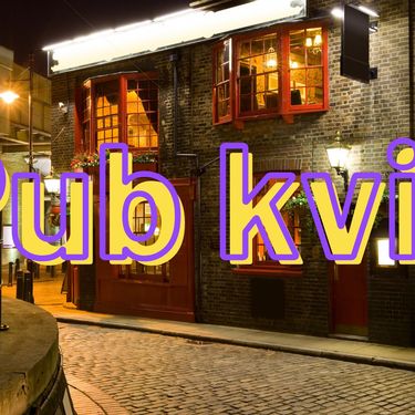 Britanski pub u ulici i naslov kviza