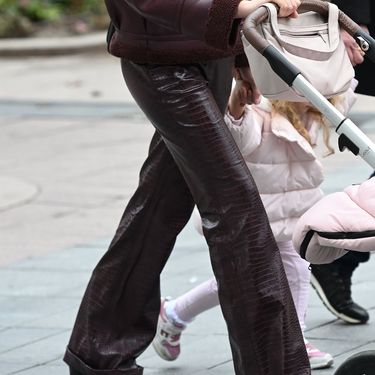 Ulična moda kožnate hlače s krokodilskim uzorkom - 3