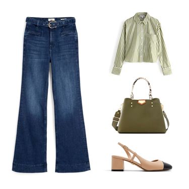 Poslovna kombinacija s trapezicama i klasičnom košuljom