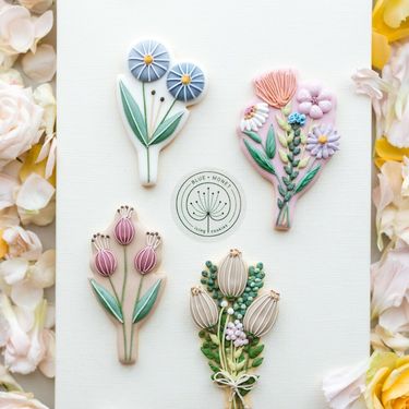 Ručno oslikani uskrsni keksi Suzane Božić, Blue Monet - 4