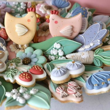 Ručno oslikani uskrsni keksi Suzane Božić, Blue Monet - 6