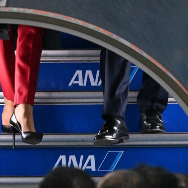 Prva dama nosila je crne štikle s visokom tankom petom