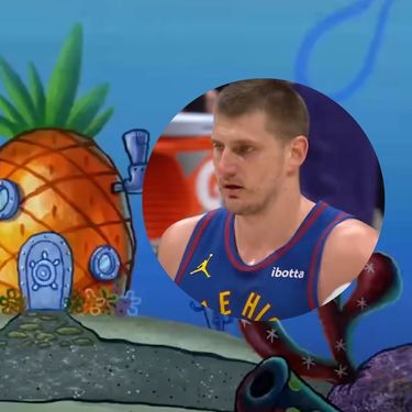 Scena iz crtića Spužva Bob Skockani i košarkaš Nikola Jokić