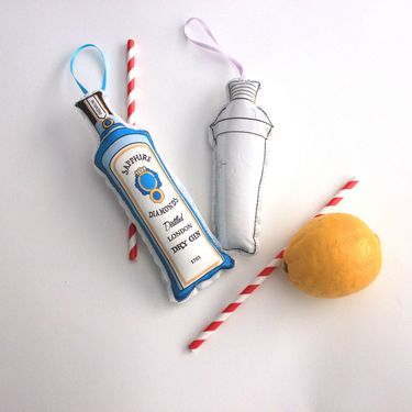 Božićni ukrasi s motivom džin-tonika - 4