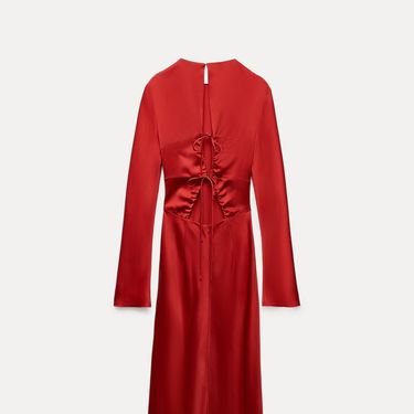 Zara crvena haljina s vezanjem na leđima, 79,95 eura - 1