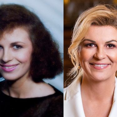 Kolinda Grabar-Kitarović kao brineta i plavuša