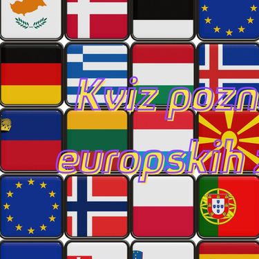 Razne europske zastave uz naslov kviza