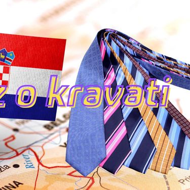 Hrvatska zastava na karti svijeta i kravate