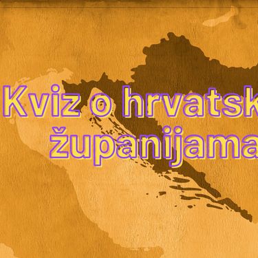 Mapa Hrvatske i natpis kviza