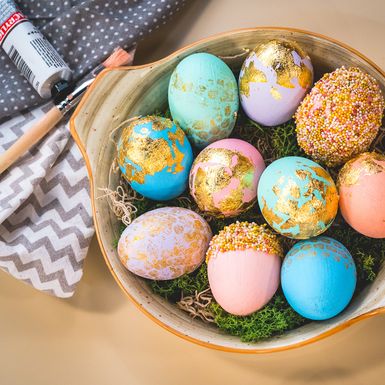 Pastelno- zlatna uskrsna jaja na tri načina