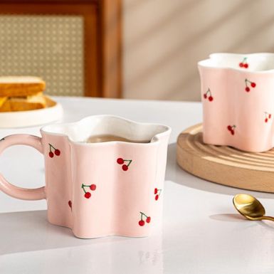 Ručno obojena šalica s motivom trešnje s AliExpressa - 3