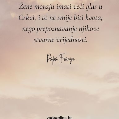 Riječi pape Franje