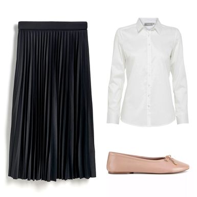 Plisirana suknja u kombinaciji složenoj metodom 3-3-3