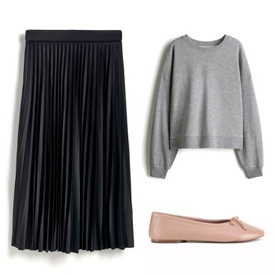 Plisirana suknja u kombinaciji složenoj metodom 3-3-3