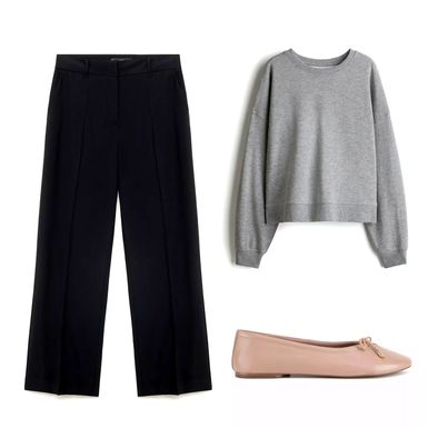 Klasične hlače u kombinaciji složenoj metodom 3-3-3