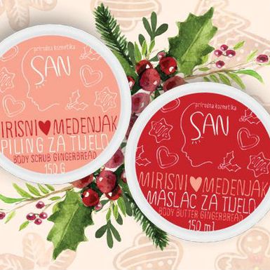 SAN Body Care piling i maslac za tijelo Mirisni medenjak