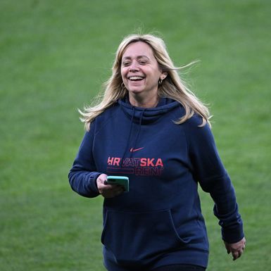 Iva Olivari na treningu nogometne reprezentacije