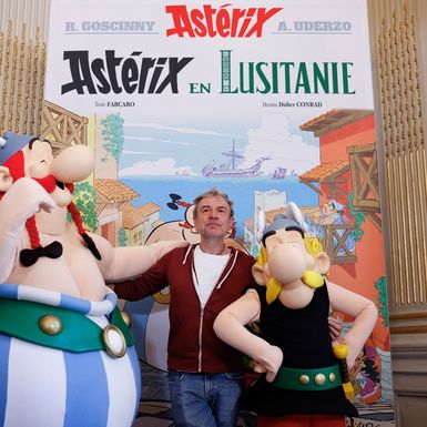 Autor Fabrice Caro s Asterixom i Obelixom