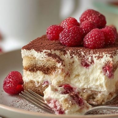 Sladoledni tiramisu s malinama