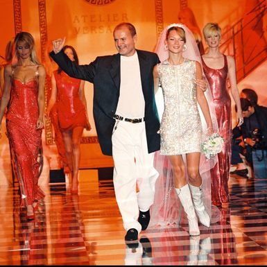 Gianni Versace i Kate Moss na modnoj reviji
