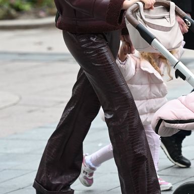 Ulična moda kožnate hlače s krokodilskim uzorkom - 3