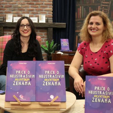 Alis Marić, autorica knjige Tatjana Barat i urednica knjige Ivana Glavaš Bakija