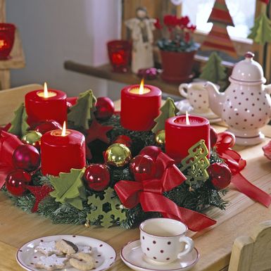 Adventski vijenac s mašnama - 12